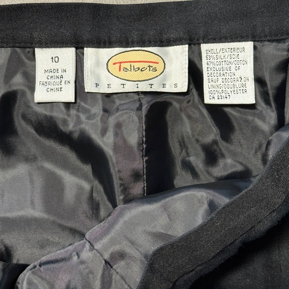 Vintage Talbots Silk Blend Pagoda Palm Tree Embroidered‎ Cropped Pant Trouser - Picture 15 of 16